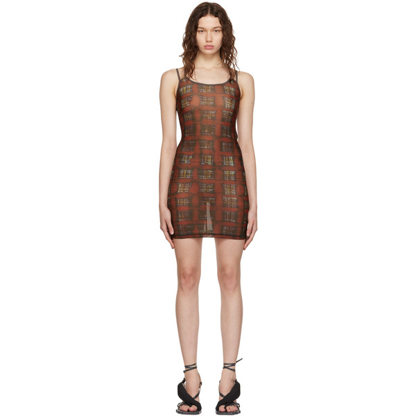  Knwls Orange Vortex Minidress 