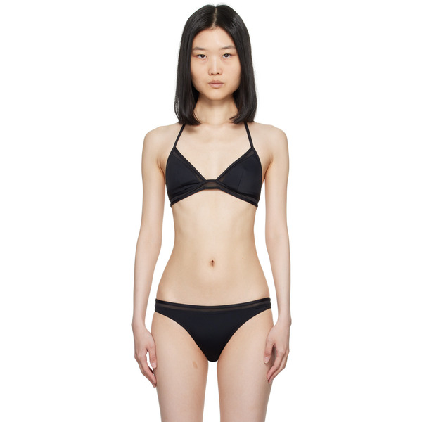  La Perla Black Paneled Bikini Top 