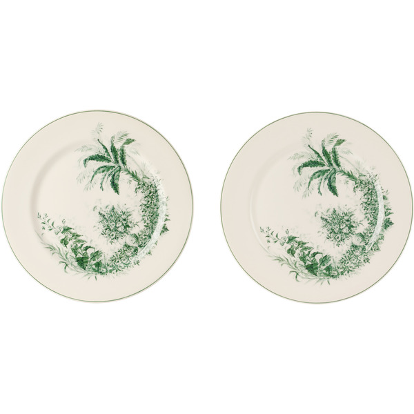  Laboratorio Paravicini White Gardens 08 Dinner Plate Set 