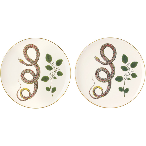  Laboratorio Paravicini White Serpi 07 Dessert Plate Set 