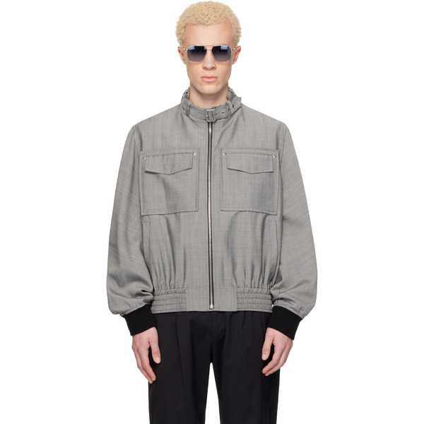  Lanvin Gray Mohair Wool Jacket 