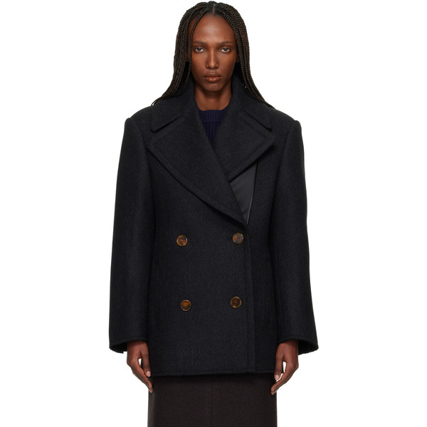  Lanvin Gray Wool Peacoat 