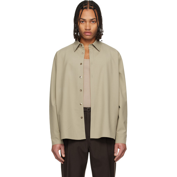  Le17septembre Beige Classic Wool-blend Shirt 