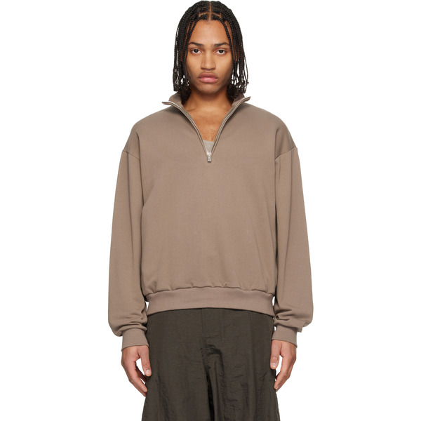  Le17septembre Brown Half-zip Sweatshirt 