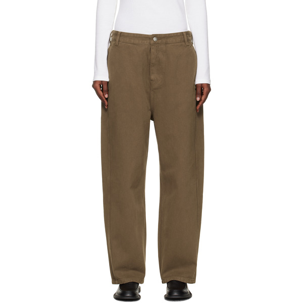  Le17septembre Brown Side Seam Wide Jeans 