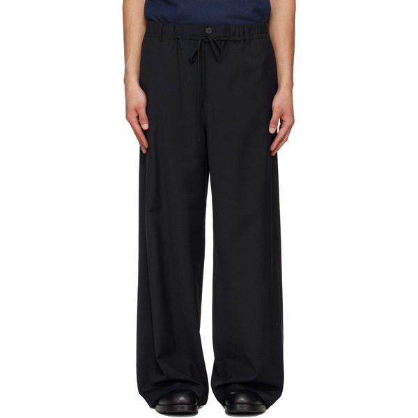  Le17septembre Navy Elasticized Wide Trousers 