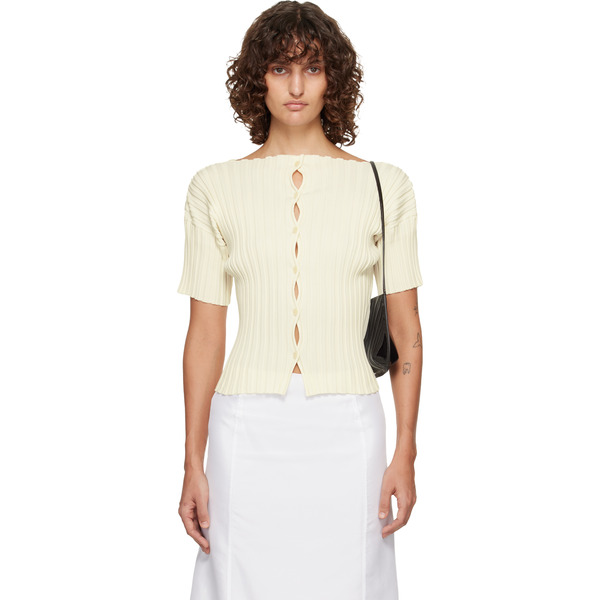  Le17septembre Off-white Millie Knit Short Cardigan 