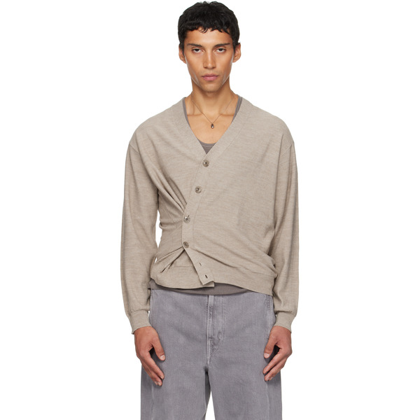  Lemaire Beige Relaxed Twisted Cardigan 