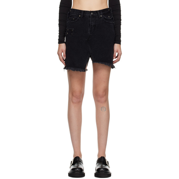  Lesugiatelier Black Asymmetric Miniskirt 