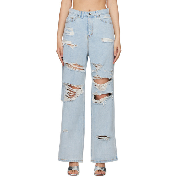  Lesugiatelier Blue Distressed Jeans 
