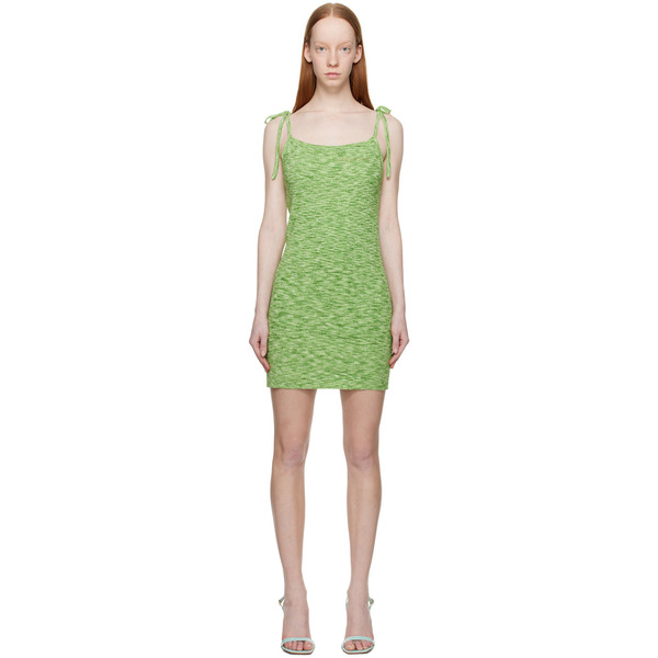  Lesugiatelier Green String Slip Minidress 