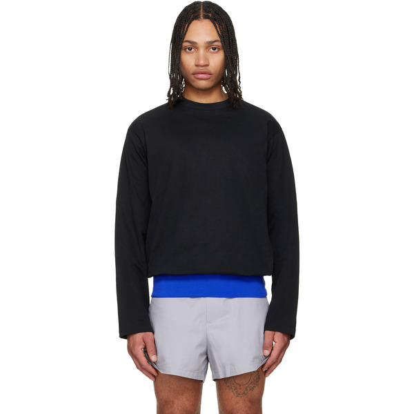  Lii Black Contrast Waistband T-shirt 