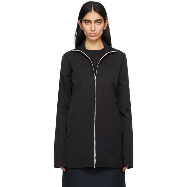  Lii Black Slim High Neck Jacket 