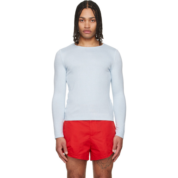 Lii Blue Fitted Sweater 