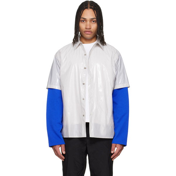  Lii Gray Gloss Short-sleeve Shirt 