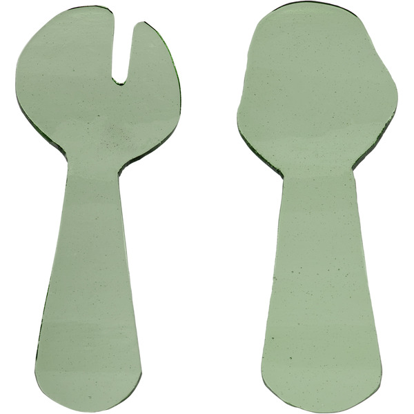 Los Objetos Decorativos Green Glass Flatware Set 