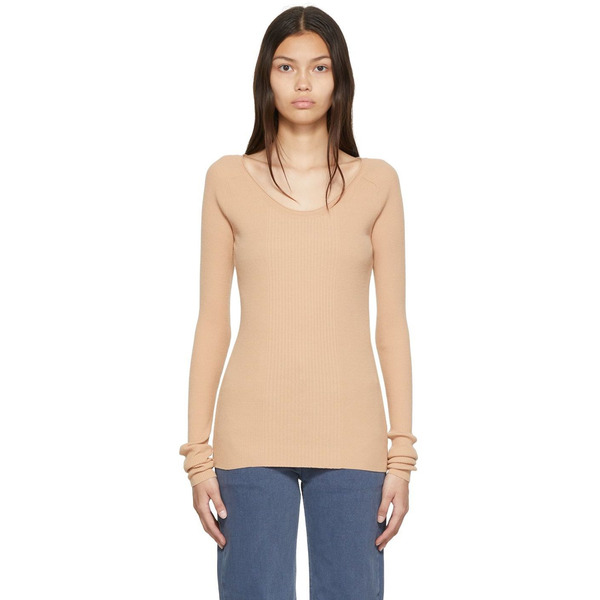  Low Classic Beige Rayon Sweater 
