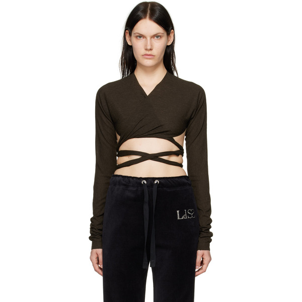  Ludovic De Saint Sernin Brown Cache Cœur Long Sleeve T-shirt 