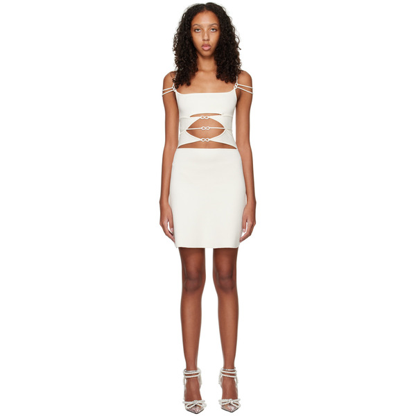  Mach & Mach Off-white Matilde Minidress 