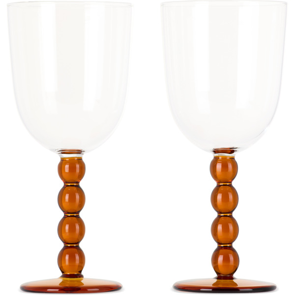  Maison Balzac Red Volute Wine Glass Set 