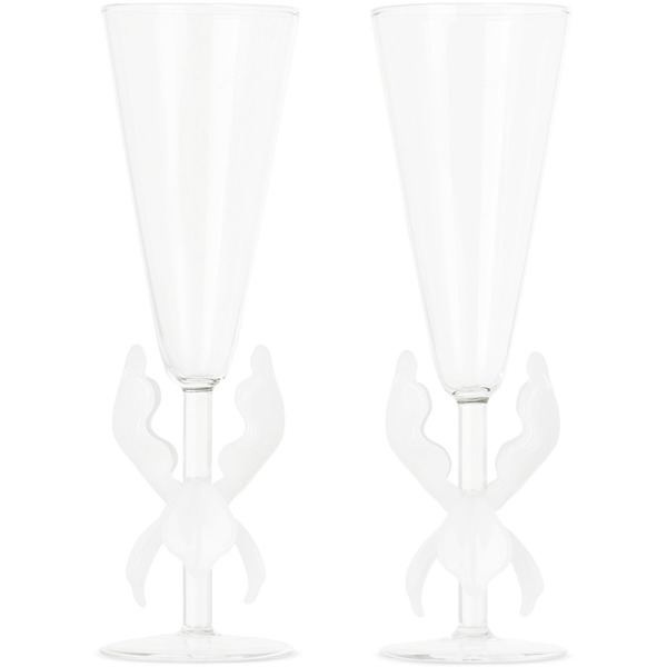  Maison Balzac White Iris Flutes Set 