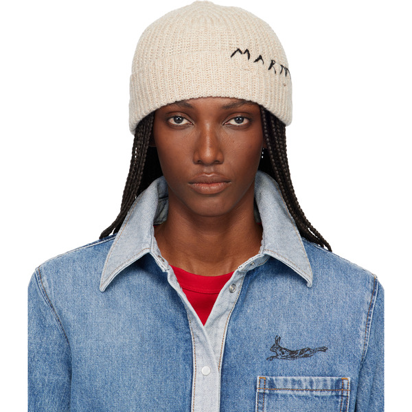  Marni Beige Wool Beanie 