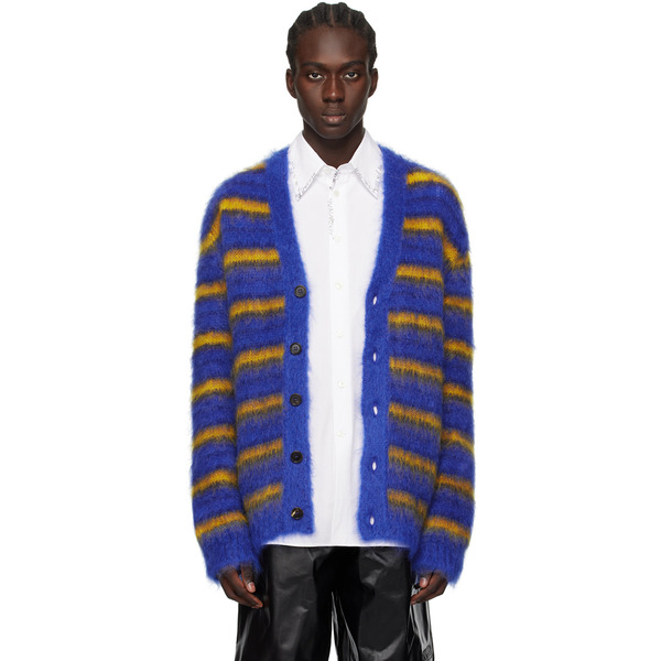  Marni Blue Iconic Stripes Cardigan 