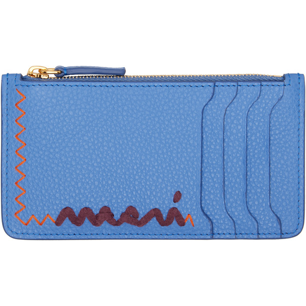  Marni Blue Zipped Card Holder 