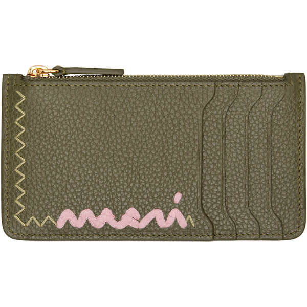  Marni Khaki Zipped Card Holder 