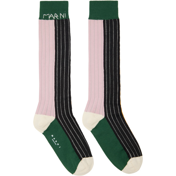  Marni Multicolor Cotton Color-block Socks 