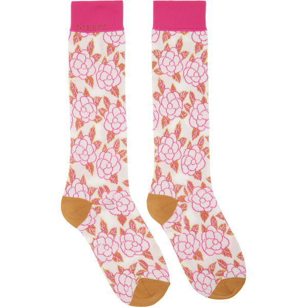  Marni Multicolor Flower Jacquard Socks 