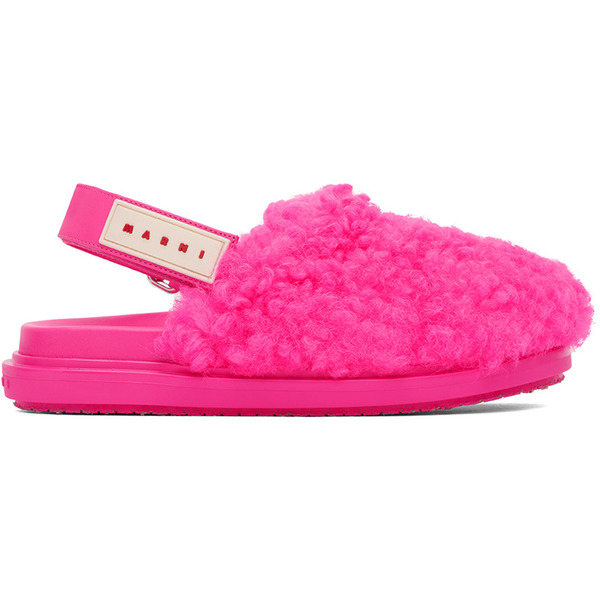  Marni Pink Sabot Strap Loafers 