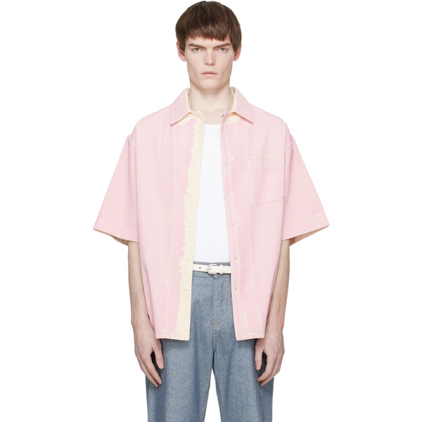  Marni Pink Screen-printed Denim Shirt 