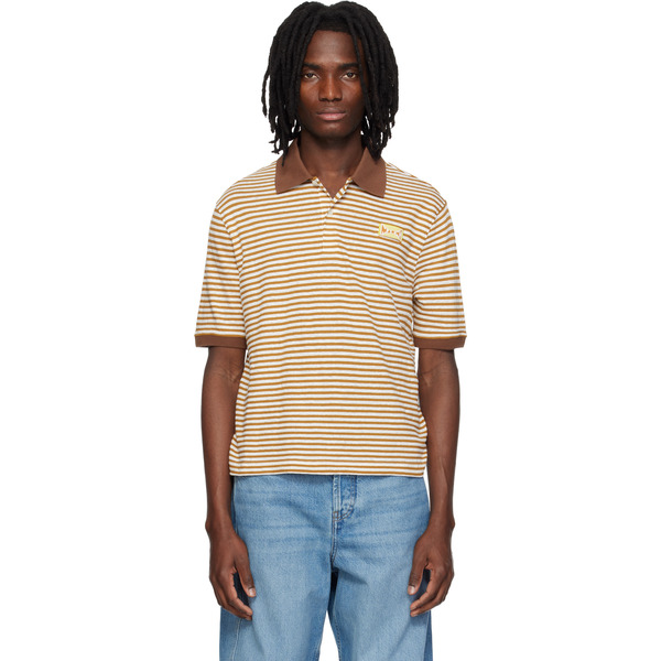  Marni Yellow Striped Linen Blend Polo 