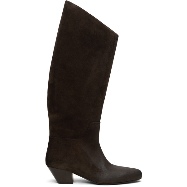  Marsèll Brown Goccio Reversed Leather Tall Boots 
