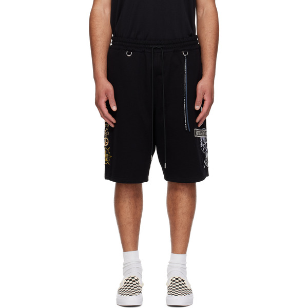  Mastermind Japan Black Multi Patched Shorts 