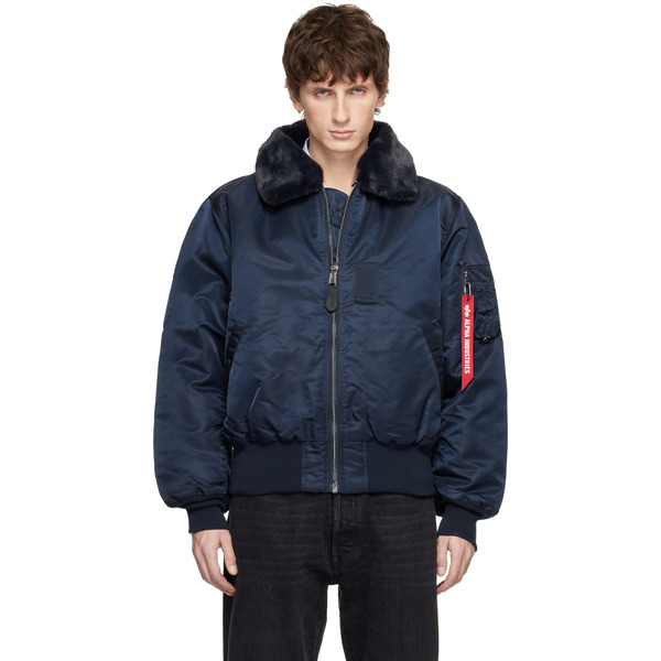  Mastermind World Navy Alpha Industries Edition B-15 Flight Reversible Bomber Jacket 