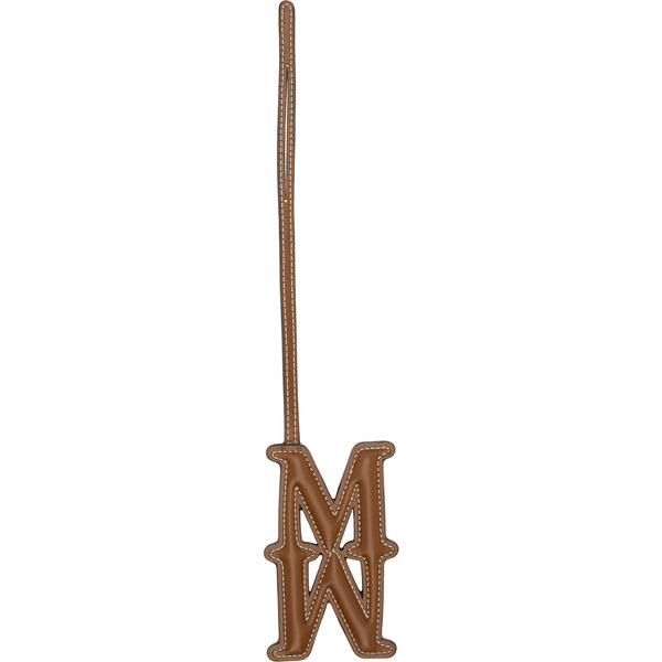  Max Mara Brown Leather Monogram Keychain 