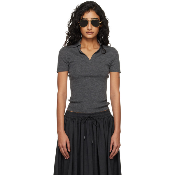  Max Mara Gray Albero Polo 