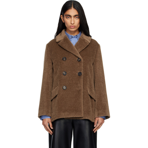  Max Mara Tan Atillio Faux-fur Coat 
