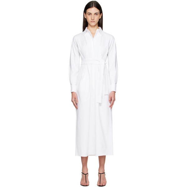  Max Mara White Arrezo Maxi Dress 