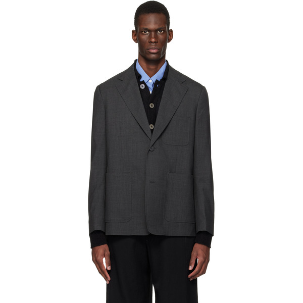  Mfpen Gray Patch Pocket Blazer 