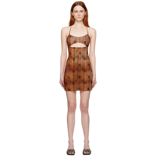  Misbhv Orange Grunge Minidress 