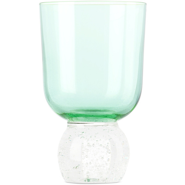  Misette Green Bubble Glass Tumbler 