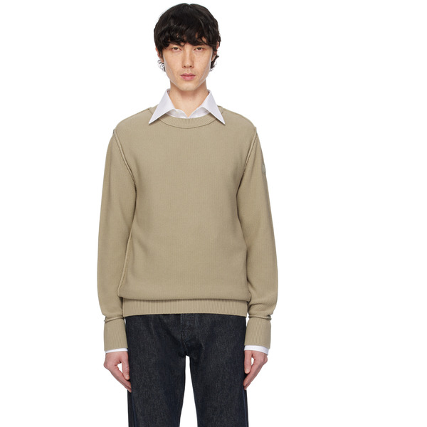  Moncler Beige Textured Cotton Sweater 