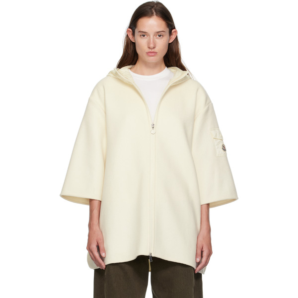  Moncler Beige Wool Cape Jacket 