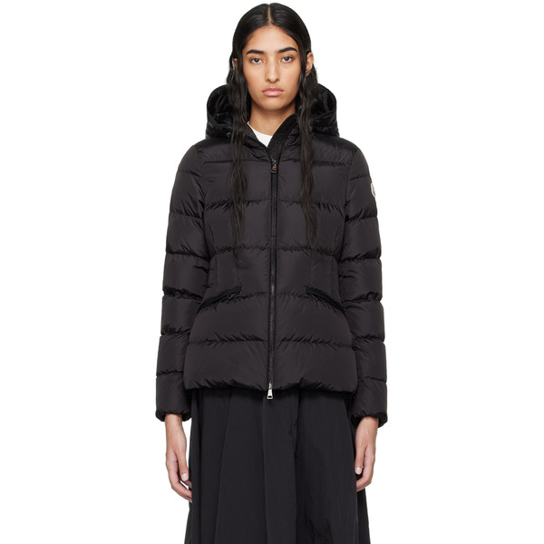  Moncler Black Avoce Short Down Jacket 