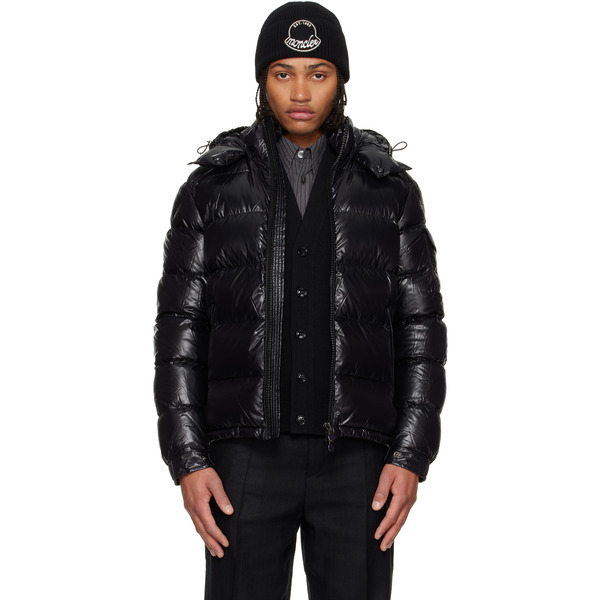  Moncler Black Maya Hooded Short Down Jacket 