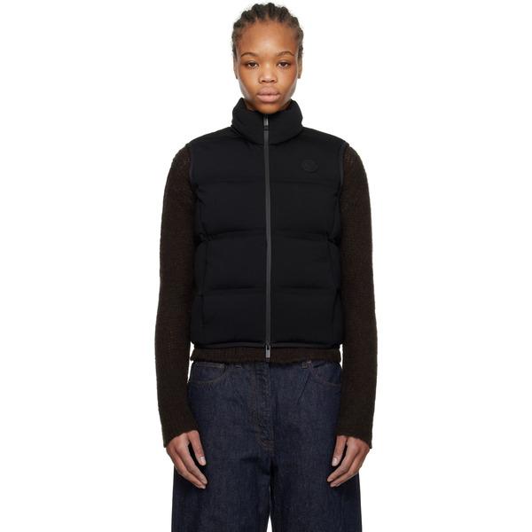  Moncler Black Quilted Down Vest 