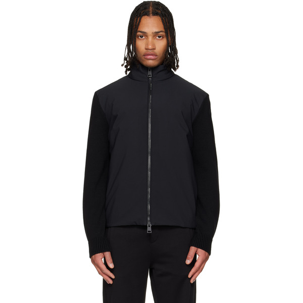  Moncler Black Virgin Wool Down Jacket 